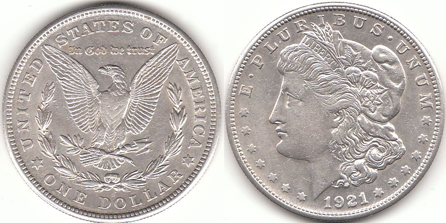 1 Dollar USA 1921 – Morgan Dollar – Silbermünze