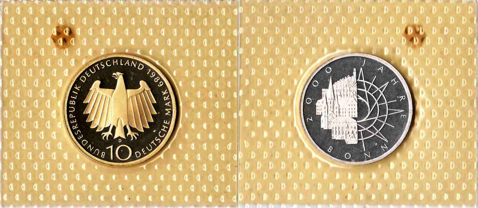 10 DM Gedenkmünze 1990 D 2000 Jahre Bonn PP