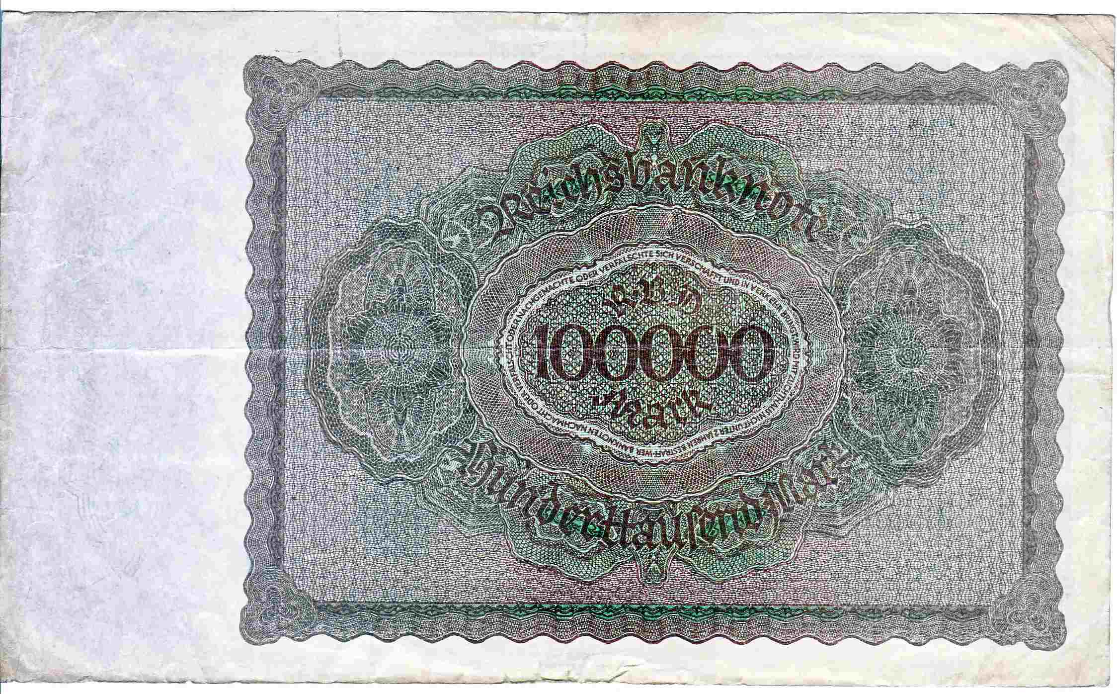 100000 Mark Reichsbanknote 1923 R