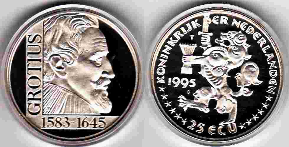 25 ECU Niederlande 1995 Hugo Grotius PP