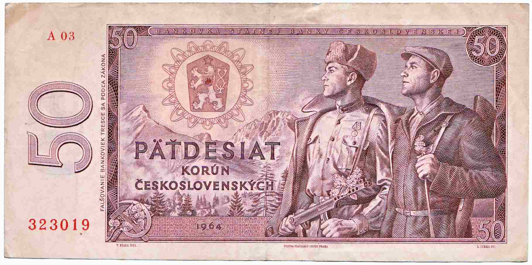 50 Korún Banknote 1964 F