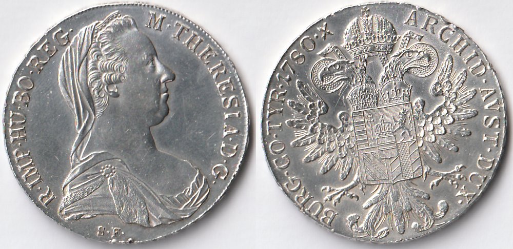 Maria-Theresien-Taler 1780 – Silbermünze – Handelsmünze_S