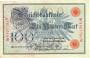 100 Mark Reichsbanknote 1908 rotes Siegel R