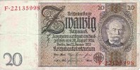 Reichsbanknote 20 ReichsMark
